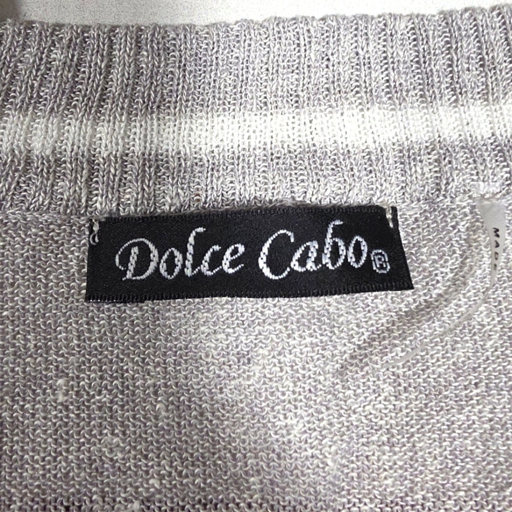 Dolce Cabo Grey Linen Blend Tunic Blouse Small - New With Tags - Picture 5 of 9